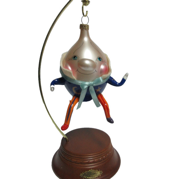 VTG De Carlini Humpty Dumpty Christmas Ornament Stars & Moon Celestial Italy - Picture 1 of 10